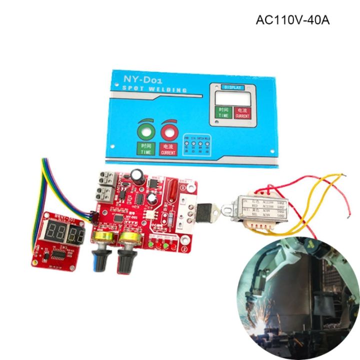 Digital Display Spot Welding Time and Current Controller Spot Welders Control Board 40A100A Control Board for House Use