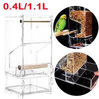 0.41.1L ป้อนอัตโนมัติเครื่องให้อาหารนกนกภาชนะบรรจุอาหารเครื่องให้อาหารสัตว์เลี้ยงนกอุปกรณ์การให้อาหารสำหรับนกพิราบนกแก้ว Starling