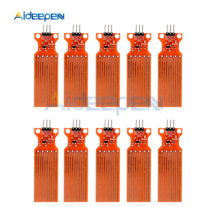 10Pcs DC 3V-5V 20mA Rain Water Level Sensor Module Depth of Detection ...
