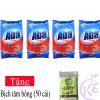 Combo 4 bịch bột giặt aba sạch tinh tươm gói 380g tặng 1 bịch tăm bông - ảnh sản phẩm 1