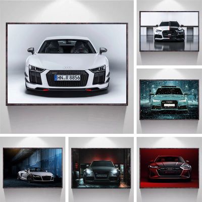 Ultra HD พิมพ์ Audi Quattro Supercars Series RS6/RS7/R8 Cool กีฬารถโปสเตอร์ภาพวาดผ้าใบ Wall Art รูปภาพสำหรับห้องนอนตกแต่งบ้าน