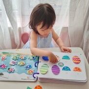 Học liệu bóc dán Montessori 17 chủ đề 34 trang bóc dán nhiều lần