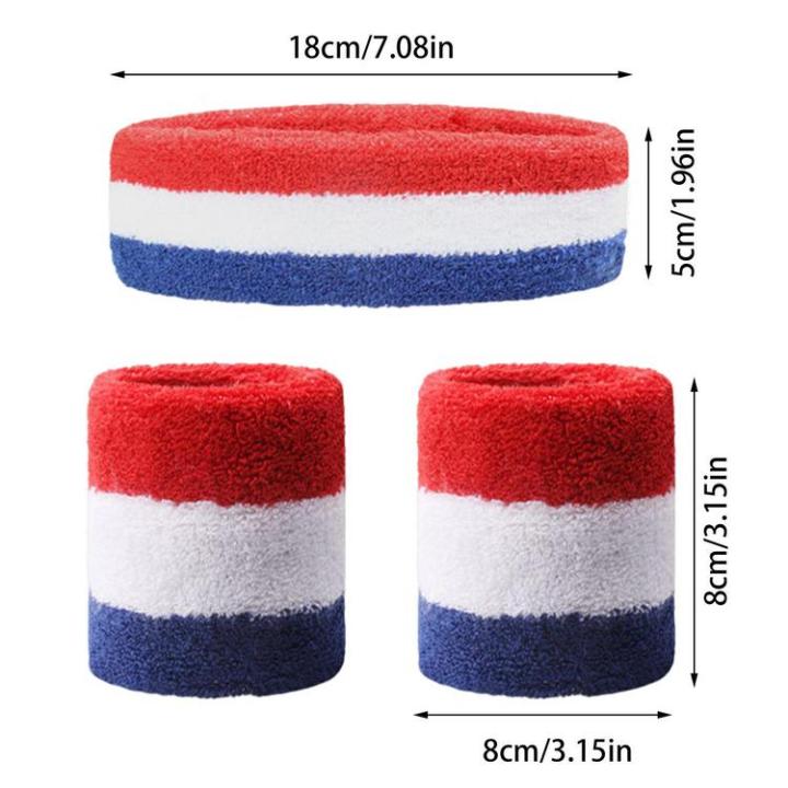 4th-of-july-headband-cotton-american-sweatbands-for-wrist-and-head-breathable-sweat-absorbent-bands-for-running-gym-basketball-exercise-and-football-stunning