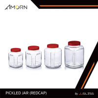 JJGLASS - (AMORN) PICKLED JAR (REDCAP) - โหลแก้วฝาพลาสติก สำหรับดองบ๊วย ดองอาหาร ดองผลไม้ หมักดอง มี4ขนาด