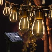 Garden Solar Light Garland Bulb Edison String Lights Retro Glass Fairy Lamp Outdoor Waterproof Party Christmas Decoration