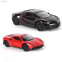 ✳ 1:43 Diecast Alloy Car Model Metal Pull Back Simulation Car Toy Boy Sports Car Ornament with to Open the Door Toys for kids