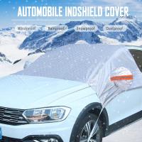 ใหม่ Universal 230*148 ซม.หิมะปกคลุมรถด้านหน้ากระจกหน้ารถฤดูหนาว Snow Ice Rain Dust Frost Guard Antifreeze ฝาครอบรถอุปกรณ์เสริม