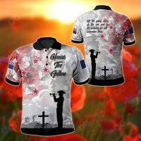 2023 NEW Style New Zealand Anzac - We Will Remember Them Unisex Adult Polo Shirtsize：XS-6XLNew product，Can be customization