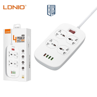 ของแท้100%  LDNIO SC4407  4 Power Socket+4 USB 2500W สายยาว 2เมตร รับประกันของแท้ เบ้า เต้ารับ