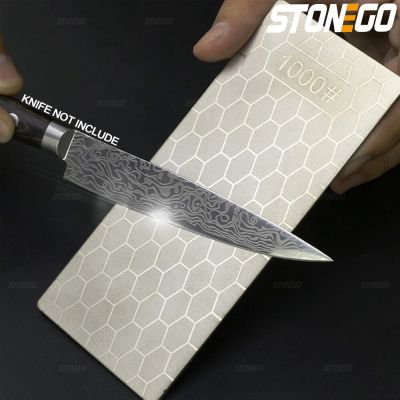 STONEGO Diamond Knife Sharpening Stone 400#/600#/1000# Knife Sharpener Ultra-thin Honeycomb Surface Whetstone Grindstone
