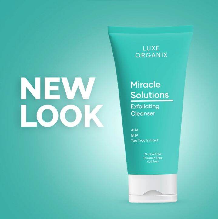 Luxe Organix Miracle Solutions Aha/Bha Exfoliating Cleanser 150mL