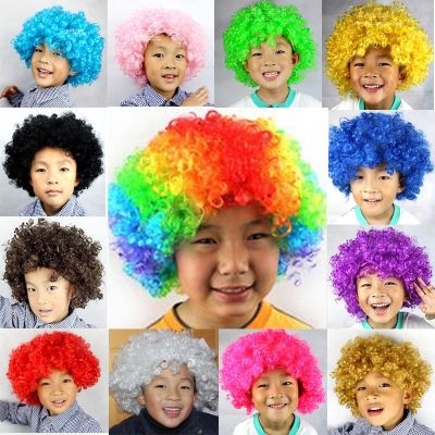1pc Afro Circus Fancy Hair Wigs Fans Caps Costume Party Wig Christmas Decor Supplies Cosplay Headdress for Kids Adults