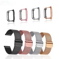 卍✲☈ 20mm Strap For Amazfit Bip S Lite GTS Band With Case Metal Bracelet Xiaomi Bip Film Screen Protector For Watchband Accessories