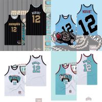 2023 newkor Men MEMPHIS grizzlies 12 ja morant เสื้อบาสเก็ตบอลสีขาวน้ำเงิน