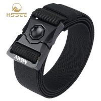 【cw】 HSSEE Stretch Tactical95cm 125cmElasticOutdoorBelt Zinc Alloy Pluggable Buckle Tactical Gear