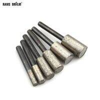 【VV】 6 pieces 6-16mm Cylindrical Sintered Mounted Grinding for Stone Engraving Carving