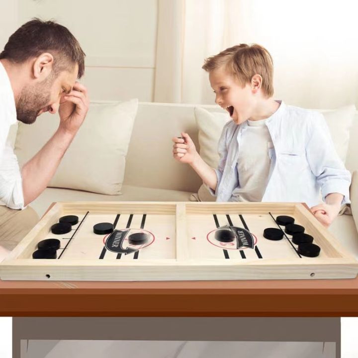 เกมบนโต๊ะแบบเร็วสลิงฮ็อกกี้ของเล่นเกมสำหรับปาร์ตี้เกมกระดานของเล่นแสนสนุกสำหรับเกมครอบครัวเด็ก