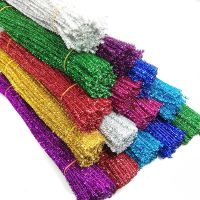 ][[ 100Pcs 0.6X30cm Glitter Chenille Stems Pipe Cleaners Kids Toys DIY Craft Supplies For Crafting DIY Kids Educational Toys