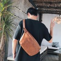 ☸ Mens Chest Bag Small Bag Fashion Trendy Shoulder Bag Sports Diagonal Bag Waist Bag Large Capacity Retro New Satchel Bag