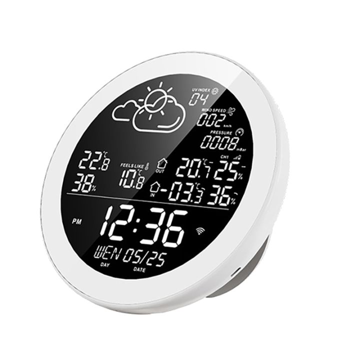 Tuya Wifi Smart Weather Station with Clock Temperature & Humidity Meter ...