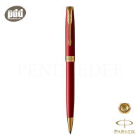 PARKER ปากกาป๊ากเกอร์ ลูกลื่น ซอนเน็ต เรด แล็ค จีที สีแดงคลิปทอง - PARKER Sonnet Ballpoint Pen Red Lacquer GT
