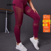 【hot sale】♟ D19 Lovito Sporty Plain Cut Out Dri Fit Sports Leggings for Women LNA10142 (Burdy/Black) Lovito Legging Olahraga Dri Fit Berpotongan Polos Sporty untuk Wanita LNA10142 (Merah Anggur / Hitam)