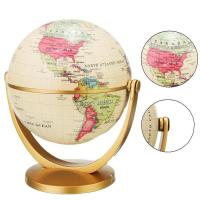 1Pc Retro Globe 360 Rotating Earth World Ocean Map Ball Antique Desktop Geography Learning Education Home School Decoration