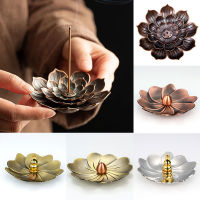 Alloy Incense Burner Stick Holder Buddhism Lotus Line Incense plate Sandalwood Coil Base Temples Yoga Studios Home Decoration