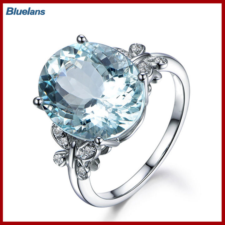 Bluelans®เครื่องประดับแหวนนิ้วหมั้นงานแต่งงานพลอยเทียมรูปผีเสื้อผู้หญิงแฟชั่น