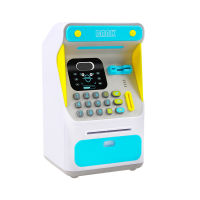 Electronic Simulated Face Recognition ATM Machine Piggy Bank Cash Box Coin Money Saving Bank Auto Scroll Paper Banknote Kid Gift