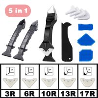 5 In 1 Silicone Remover Caulk Finisher Sealant Smooth Scraper Grout Kit Tools with Seam Tape Plastic Hand Tools Set Accessories