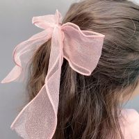 Mesh Yarn Bowknot Fairy Hair Rope / Korean Style Sweet Organza Hair Scrunchies / Women Elastic Rubber Band / Basic Hair Ponytail Scarf / Girls Streamer Hair Accessories