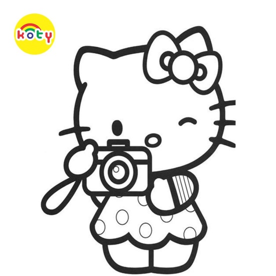 TRANH TÔ MÀU CHO BÉ - 50 tờ tô màu chủ đề Hello Kitty TM11 | Shopee Việt Nam