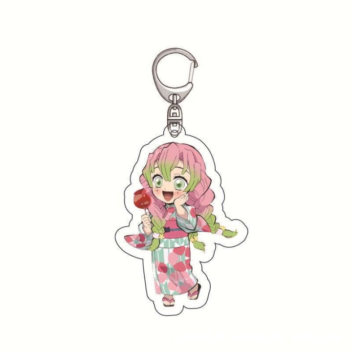 new-cartoon-anime-demon-slayer-acrylic-keychain-cute-brinco-blade-of-ghost-key-chain-kamado-tanjirou-cosplay-keyring-wholesale-key-chains