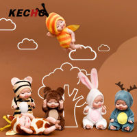 KECHc ตุ๊กตาหมีสีน้ำตาลตุ๊กตาของเล่นกระต่ายผึ้งจำลอง6ชิ้น,ตุ๊กตาข้อต่อเลื่อนได้สำหรับเด็กผู้หญิงสไตล์บาร์บี้สำหรับชุด DIY