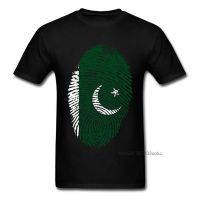 Pakistan Flag Fingerprint Tops Men Tee Loose Style T Shirt Summer Hip Hop T-shirt Unique Clothing Cotton Tshirt Green