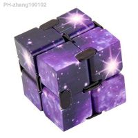 2021 Infinity Cube Galaxy Fidget Toy Anti Stress Relief Hand Flip Cube Anxiety Sensory Toy For Children Autism Adhd Magic Cube