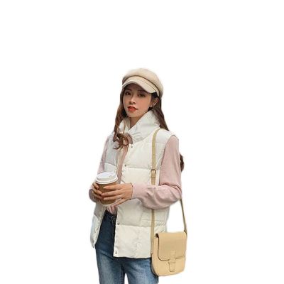 ZZOOI 2021 New Casual Fashion Light Thin Down Vest Women Autumn And Winter Short Ladies White Duck Down Vest Jacket Y622