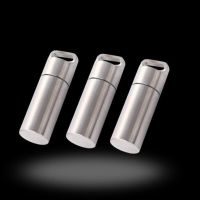 Mini Stainless Steel Sealed Capsule Waterproof Pill Box Camping Firstaid Pendant Travel Outdoor Portable Pill Case Organizer