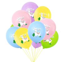 12inch Cartoon Animal Alpaca Llama Cactus Latex Balloons Mexican Party Happy Birthday Air Ball Baby Shower Wedding Party Supply Balloons