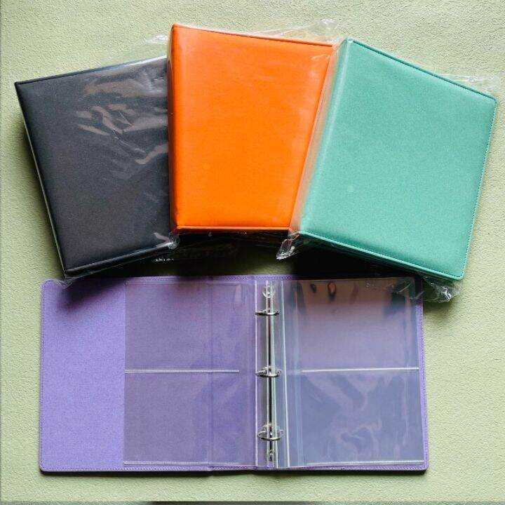 A5 Photocard Binder Glitter 3 Holes 1/2/4 Pocket Sleeves Clear Acid