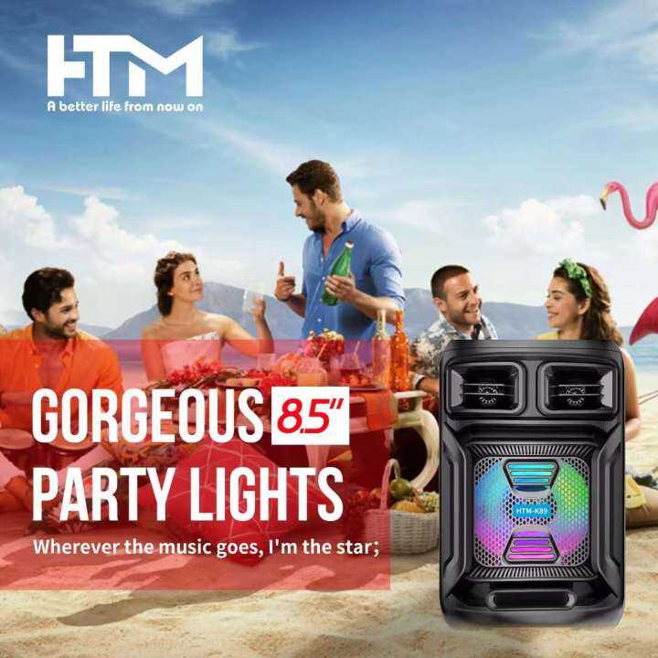 HTM K89 Wireless microphone speaker 8.5inch inch subwoofer wireless and