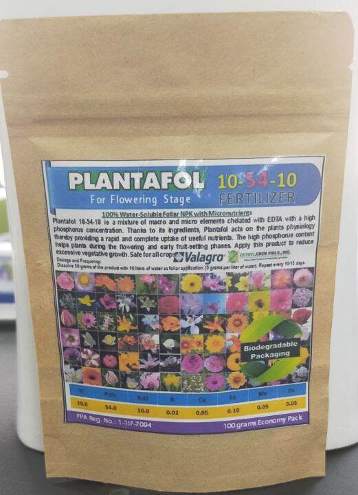 Plantafol 10-54-10 100 Grams Econo Pack | Lazada PH
