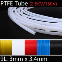 5/20/50Meter -9L 3.00mmx3 40มม. ท่อ PTFE 150V โปร่งแสง Teflon Tube F46ฉนวนหลอดคาปิลลารี่ส่งท่อ