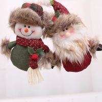2023 Happy New Year Xmas Ornaments Diy Xmas Gift Santa Claus Snowman Tree Pendant Doll Hang Decorations for Navidad Home Decor Christmas Ornaments