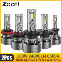 Zdatt High Power H1 H4 H7 Led Canbus H11 Led Headlight Bulb 6500K Turbo 24000lm 12V H8 9005 HB3 9006 HB4 Fog Lights For Car Bulbs  LEDs  HIDs