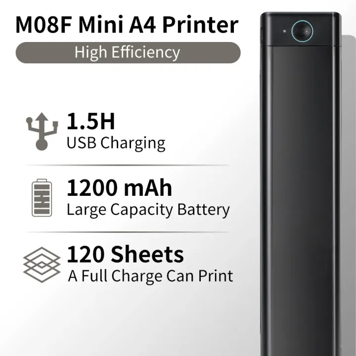 เครื่องพิมพ์ความร้อนแบบพกพาขนาดเล็ก-m08f-a4รองรับกระดาษความร้อนไร้หมึกโทรศํพท์เคลื่อนที่ไร้สายคำ-txt-pdf-เครื่องพิมพ์ภาพถ่ายออฟฟิศ