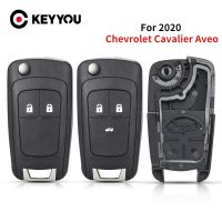 KEYYOU เคสซองใส่กุญแจรถยนต์รีโมทพลิกพับได้2/3ปุ่ม HU100สำหรับ Chevrolet Cavalier Aveo 2020 Fob ใหม่