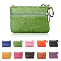 Mini PU Leather Key Holder Case Wallet Womens Small Coin Purses Change Money Bags Pocket Wallets Pouch Zipper