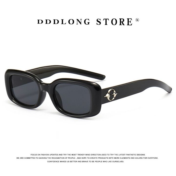 dddlong-วินเทจแฟชั่นย้อนยุคแว่นตากันแดดผู้ชายแว่นกันแดดผู้หญิงทรงสี่เหลี่ยม-uv400วินเทจคลาสสิก-d323แว่นกันแดด